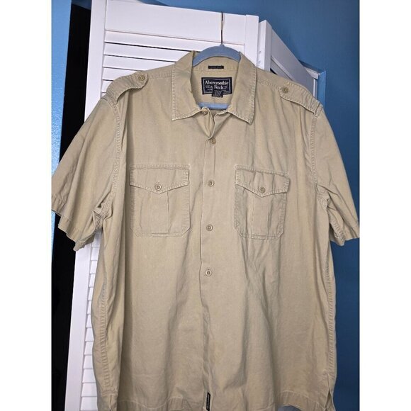 Abercrombie & Fitch Safari Button Shirt Short Sleeve XL Outdoor - Picture 12 of 16